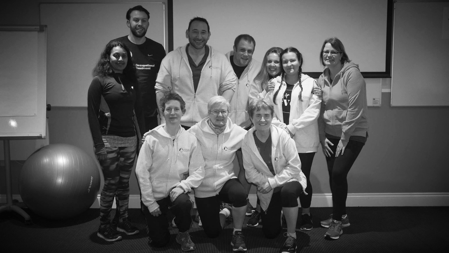 Happy retreat participants group photo